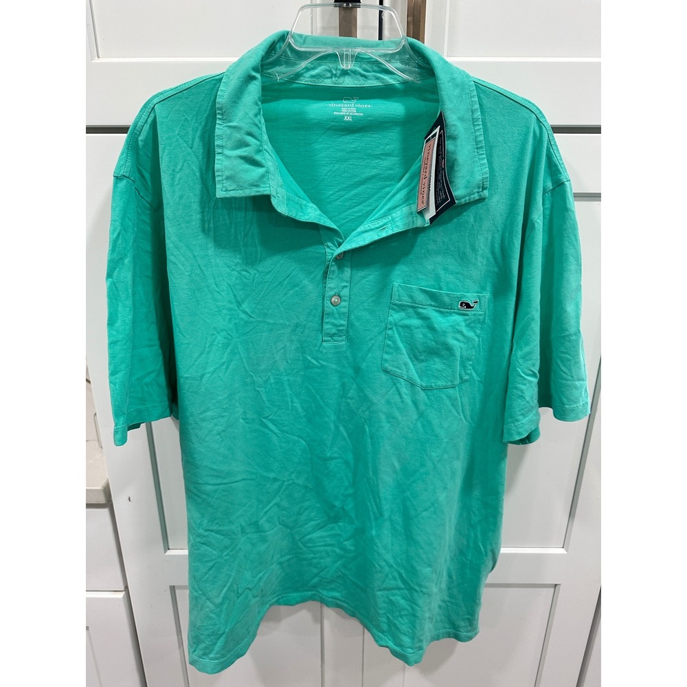 Vineyard Vines Mens Sun-Washed Island Polo Antigua Green XXL NEW